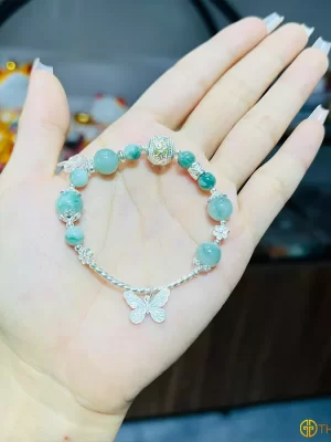 Lắc bạc Ngọc Jade