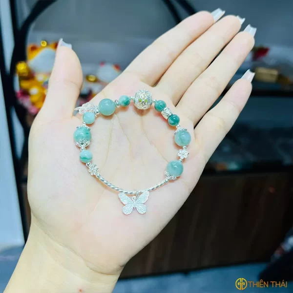 Lắc bạc Ngọc Jade