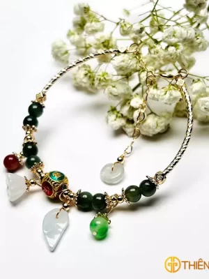 Vòng mic charm ngọc Jade