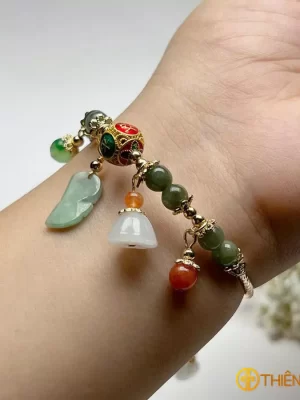 Vòng mic charm ngọc Jade